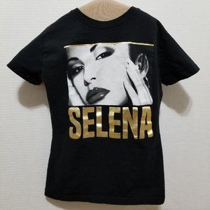 Selena Quintanilla shirt Medium photo graphic singer band merch foil accent